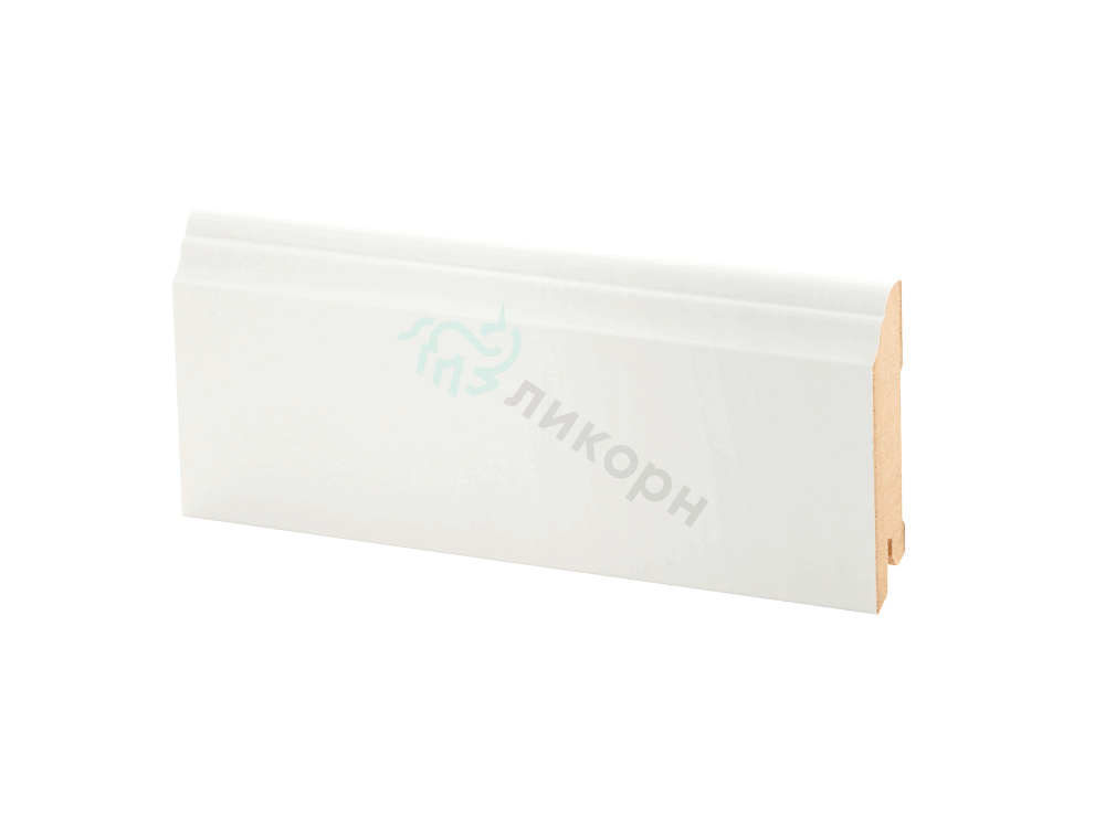 Плинтус напольный белый К-26 80 мм МДФ 80x16x2050