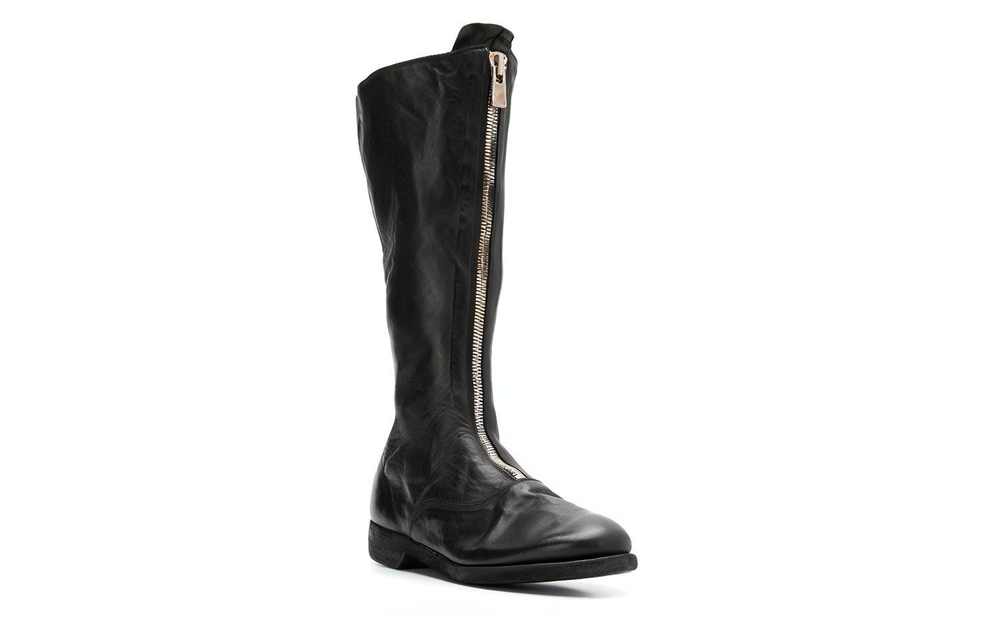 GUIDI Cow Leather Knee high Boots Women"s Black