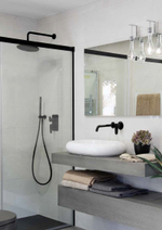 Душевая лейка круглая 1 режим латунь 3714NM чёрный