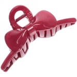 Заколка-краб для волос на блистере «Magic Gloss», бантик, микс 6 цветов, 11см