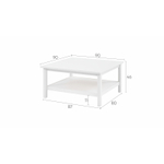 Журнальный стол КЫМОР (HEMNES), 90х90х46 см, белый