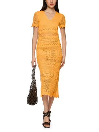 Marc Cain Платье из хлопка фантазийной вязки