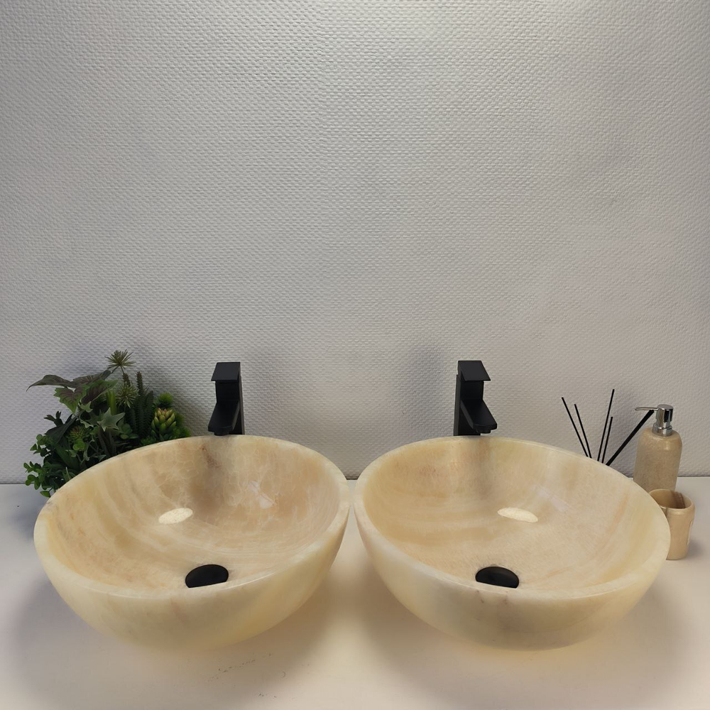 Раковина из оникса Bowl Yellow TinLip BO-62944 45*45*17 39