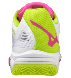 Женские  кросовки для Padel Mizuno Wave Exceed Light Padel - white/fuchsia fedora/acid lime