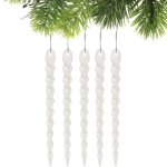 Подвеска «Волшебная сосулька» 13 см (набор 6 шт), Белый