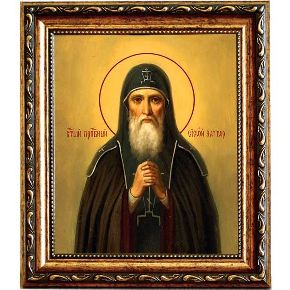 Сисой Печерский Преподобный схимонах. Икона на холсте.