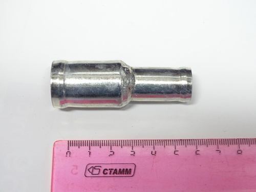 Трубка соединитель для патрубков прямая с перех. D22х16 L= 64 мм (металл) (CARUM)