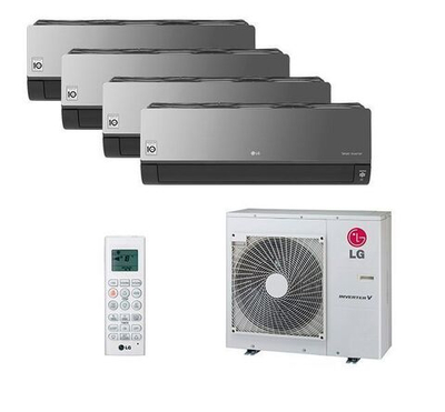Мульти сплит-система LG на 4 комнаты (20+20+20+20 кв.м.) Artcool Mirror