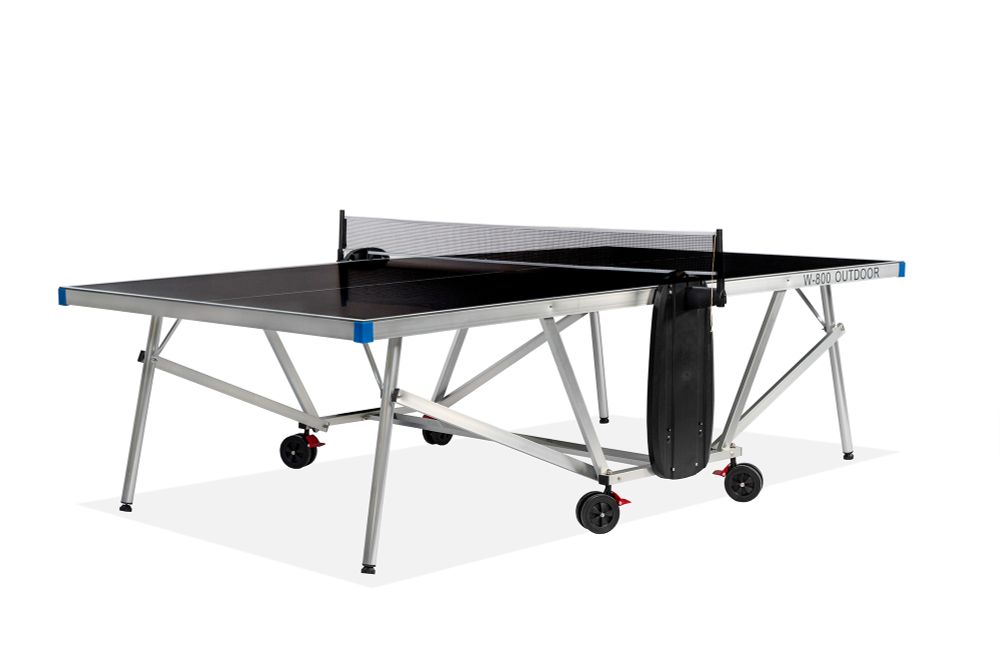 Теннисный стол всепогодный "W-800 Outdoor" (274 х 152,5 х 76 см) алюминиевый, с комплектом (сетка, 2 ракетки, 6 шариков )