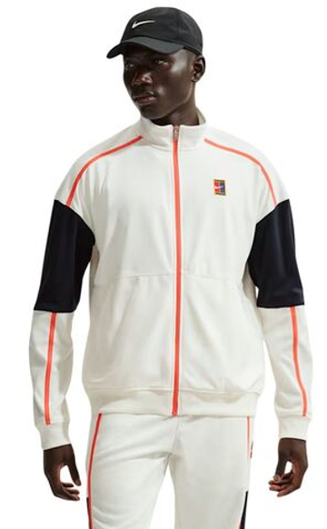 Мужская теннисная кофта Nike Court Heritage Tennis - sail/turf orange