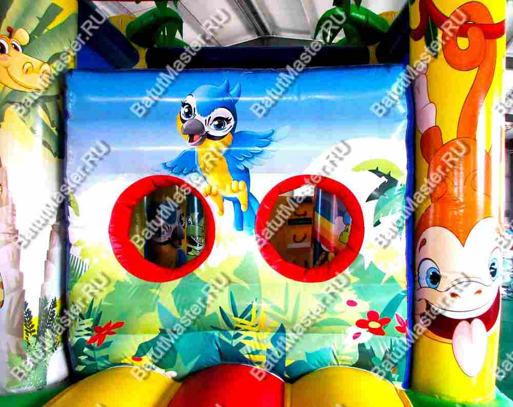 Надувной батут "Джунгли" 8*3*3 м