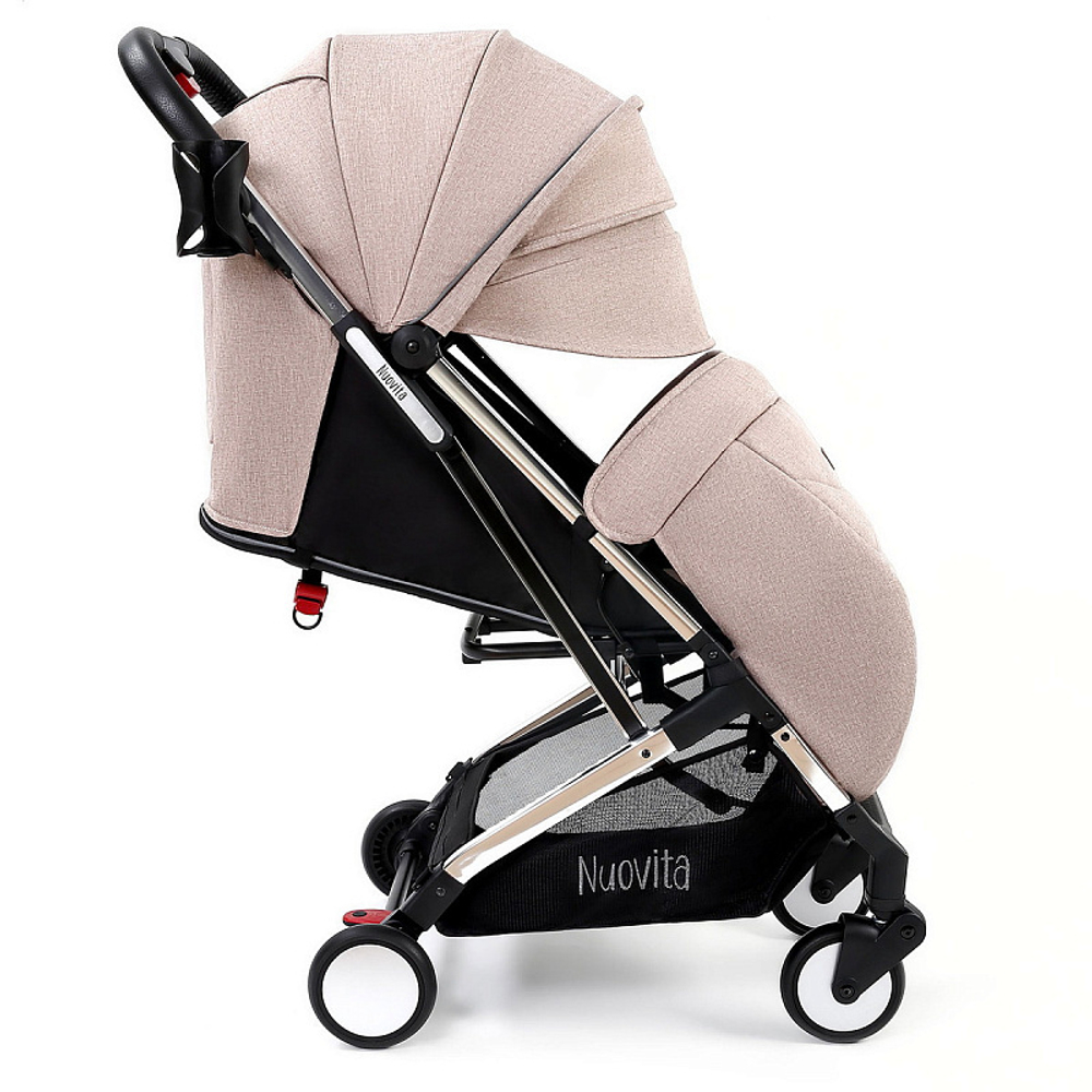 Детская прогулочная коляска Nuovita Anima Caff_, Argento / Кофейный, Серебряный