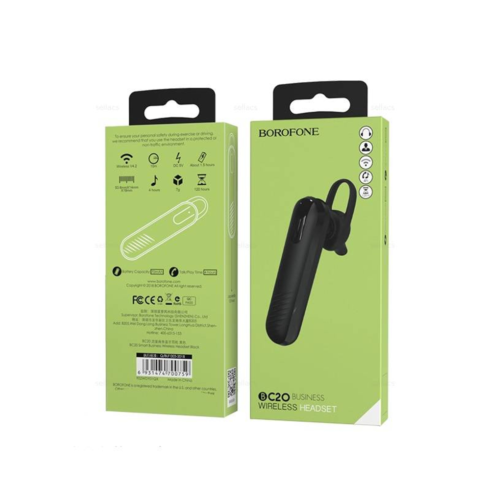 Беспроводная гарнитура Borofone BC20 (black) (Краснодар склад)