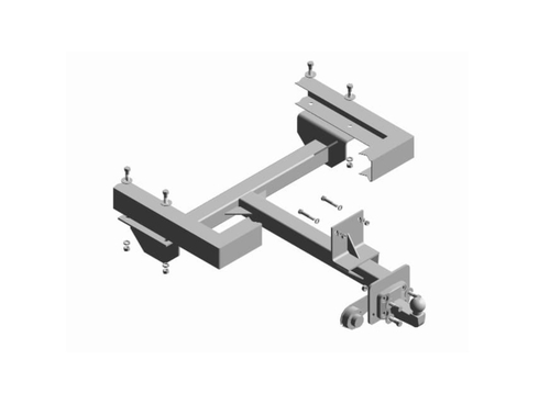 Фаркоп ГАЗ 2705, 33023, 3221 (Газель автобус цельнометаллическ.), не подходит на а/м 2705 до 2005 г.в. с расположенным справа глушителем, условно-съемный,(без электрики) Трейлер.2705.K2