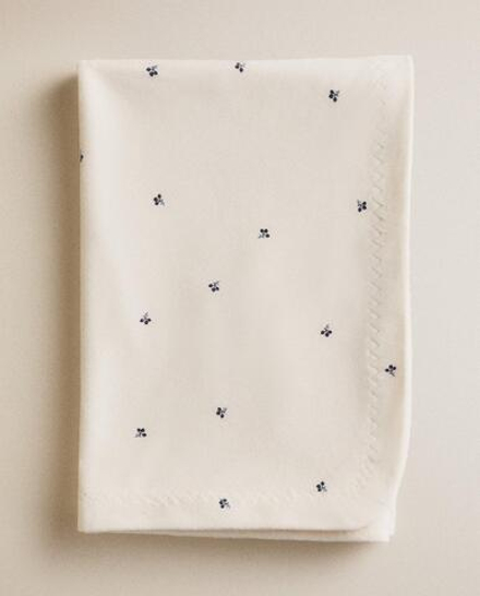 Zara Home плед детский из полиэстера, экрю, 70x100 см