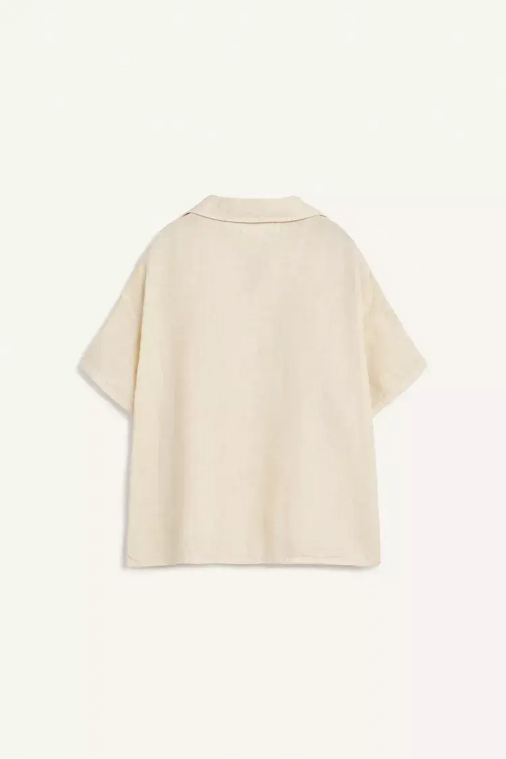 ZARA РУБАШКА С КОРОТКИМИ РУКАВАМИ, КАМЕННЫЙ