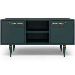 Тумба под ТВ Арт Колор matte 117см Классик Голд Зеленый бирюзовый матовый