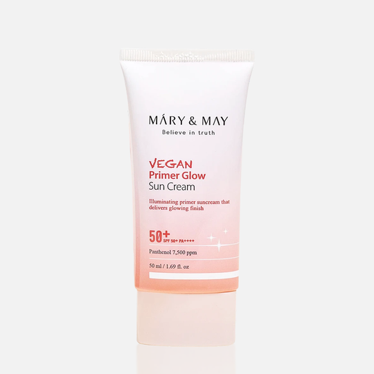 Крем-праймер cолнцезащитный Mary&May Vegan Primer Glow Sun Cream SPF50+ PA++++ 50 мл