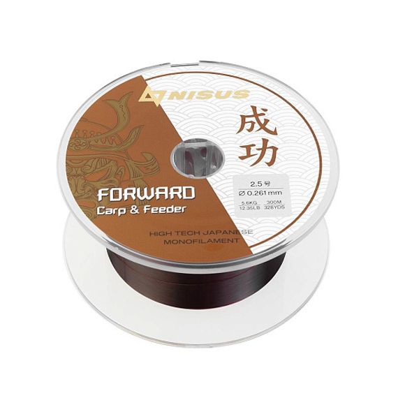 Леска FORWARD Carp&amp;Feeder brown 0,261mm/300m Nylon (N-FCF-0261-300) Nisus