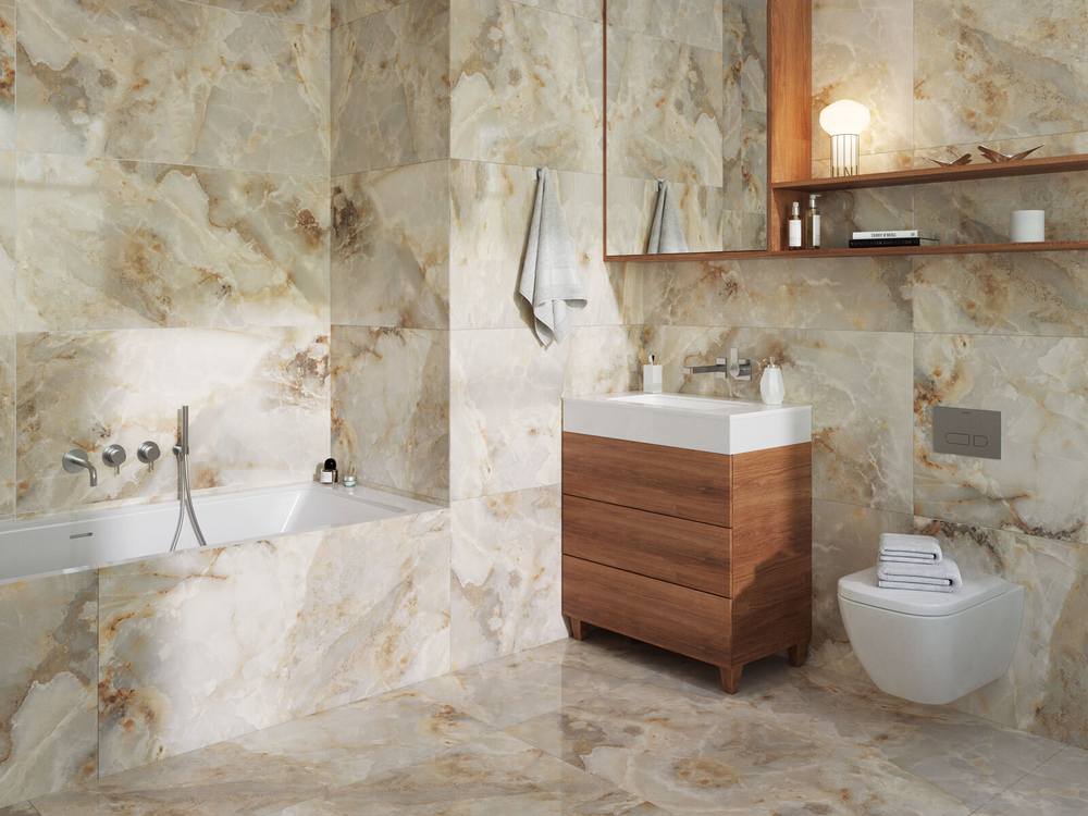 Керамогранит Miracle 60x120 см 1.44 м² полированный цвет желтый оникс