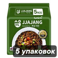 Лапша быстрого приготовления Samyang Jjajang Ramen 80 г x 5 шт