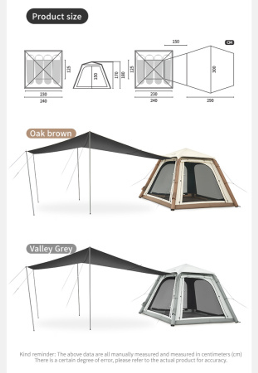 Палатка Naturehike Ango Air Pro, 4-местная, быстросборная, надувной каркас, серая, артикул CNK2550WS017-4G