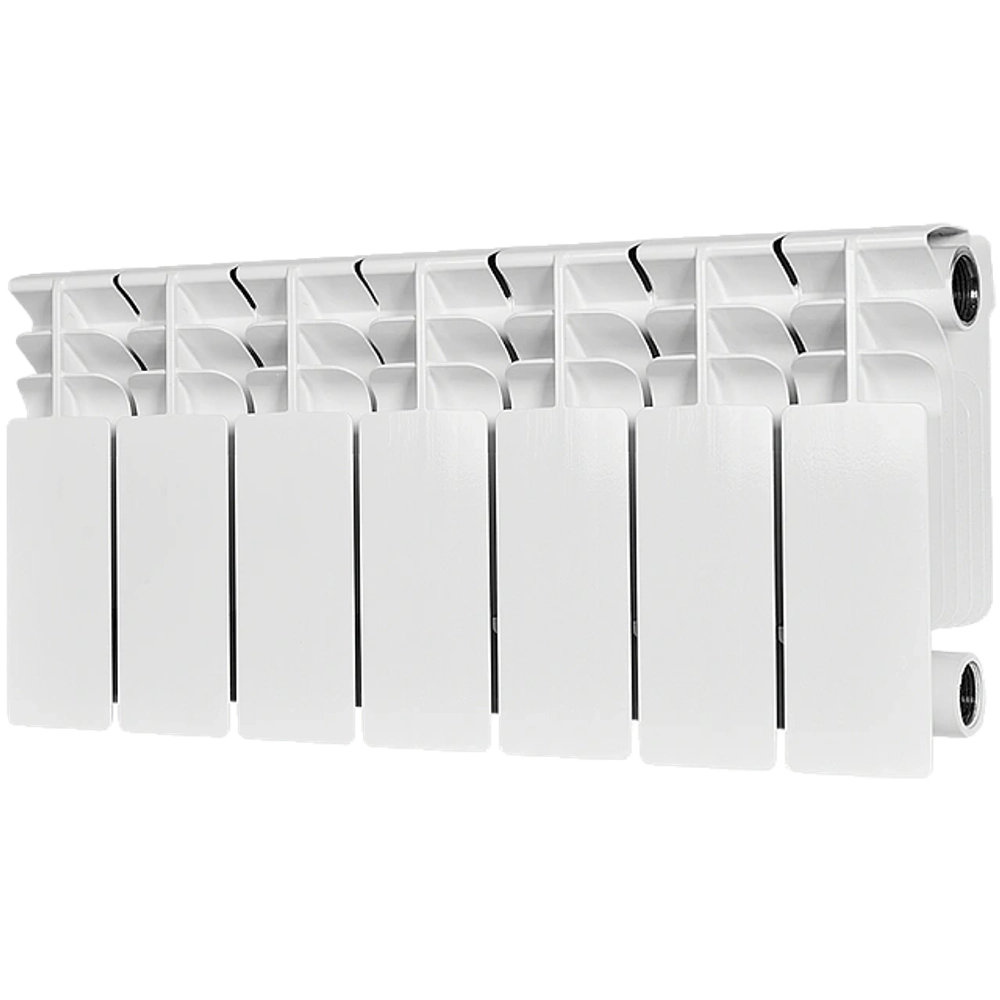 Радиатор биметаллический STOUT TITAN 200 - 7 секций (подключение боковое, цвет белый)
