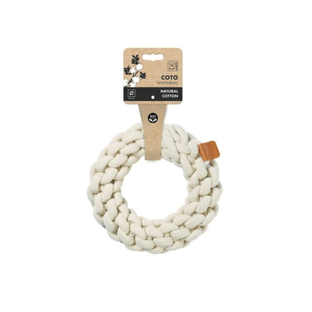 M-PETS Игрушка для собак White Ring СОТО кольцо, 18 см, цвет белый