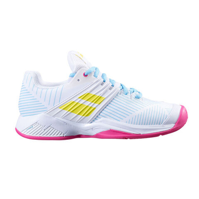 Женские теннисные кроссовки Babolat Propulse Fury Clay Court Shoe Women - White, Multicoloured