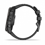 Смарт часы Garmin Epix Pro (Gen 2) Sapphire Edition 51 мм, титановый угольно-серый, DLC, черный силиконовый ремешок