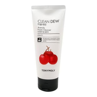 Tony Moly  Очищающая пенка для умывания с экстрактом ацелоры CLEAN DEW Acerola Foam Cleanser 180 мл