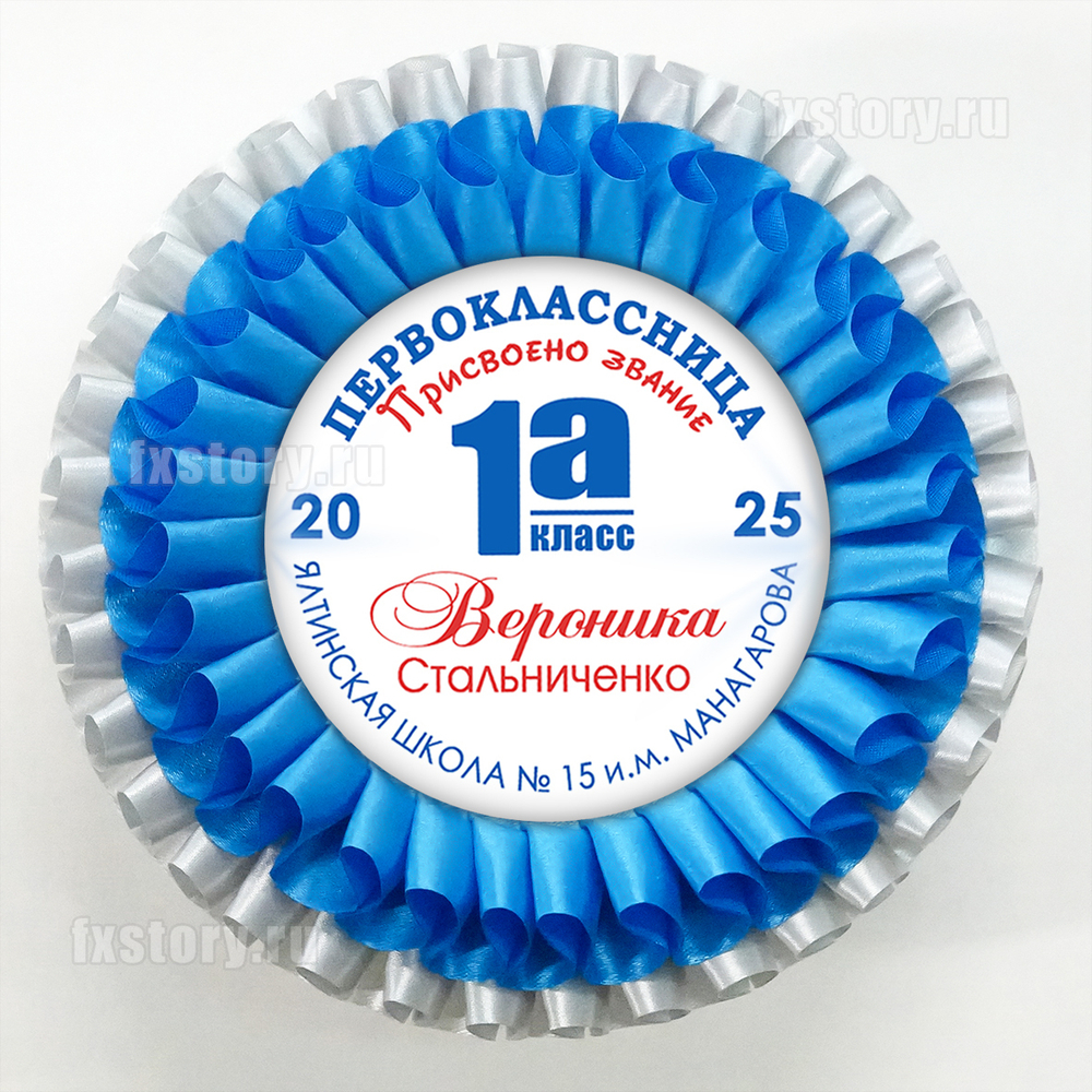 Розетка наградная "Первоклассник" (P24). Именная.