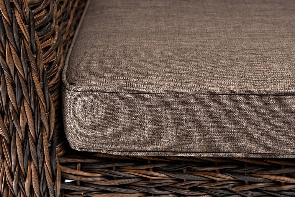 "Капучино" диван из искусственного ротанга (гиацинт) двухместный, цвет коричневый