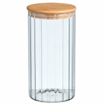 Банка для сыпучих продуктов 1200мл "Vertical" с бамбуковой крышкой