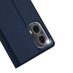 Чехол книжка из PU кожи синего цвета от Dux Ducis для Motorola Moto G85 (S50), серия Skin Pro Series Case