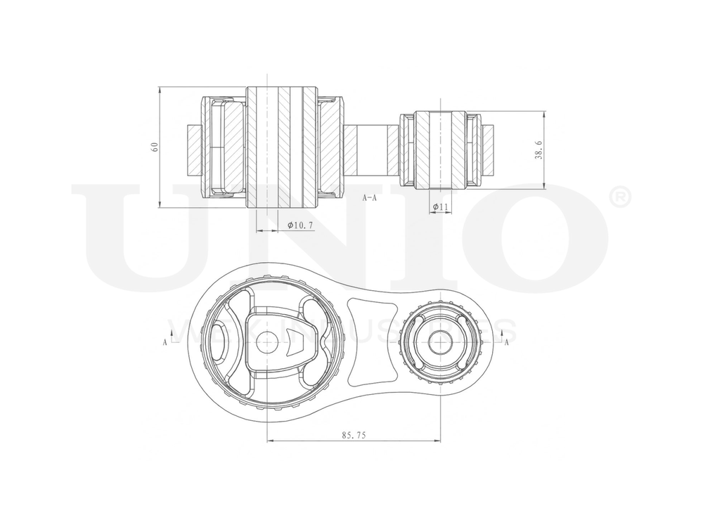 Опора КПП нижняя UNIO RMP-15004