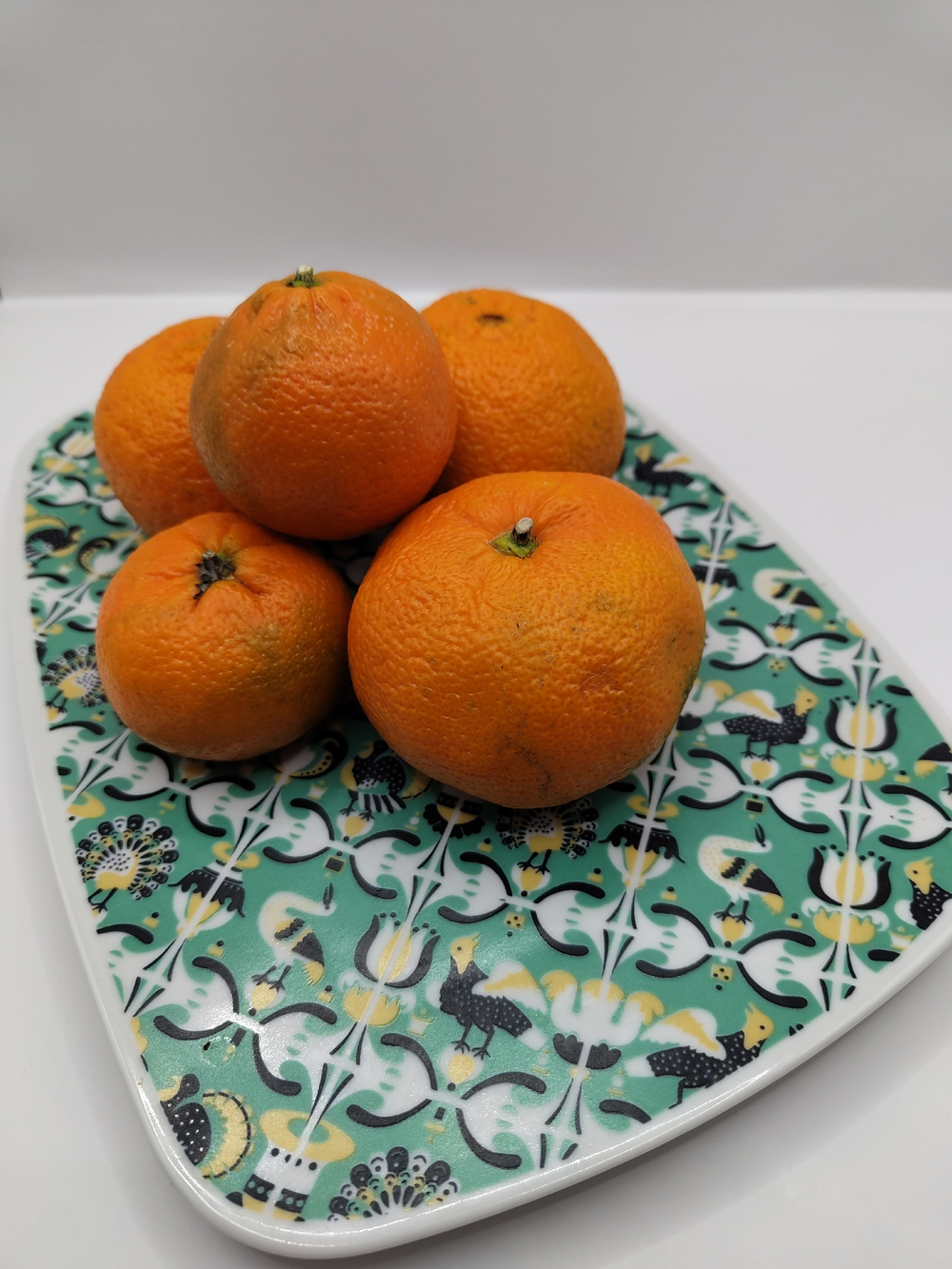 Блюдо малое или сервировочная тарелка. Коллекция Изразец Коломенское. Птицы. Бревно (Log).