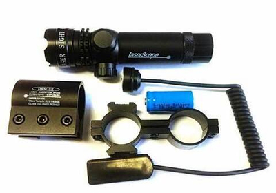 Лазерный целеуказатель подствольный (зеленый) универсальные крепления,выносная кнопка 5 мВт,BH-LG01