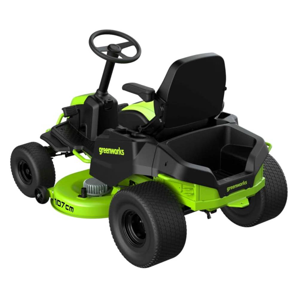 Трактор садовый аккумуляторный Greenworks GC82LT107, 82V, без АКБ и ЗУ (7404507)