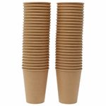 Стакан одноразовый бумажный 350/410 мл, D 90 мм, КОМПЛЕКТ 50 шт., однослойные, холодное/горячее, LAIMA ECO CRAFT, 608370