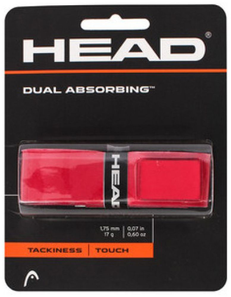 Теннисные намотки базовые Head Dual Absorbing red 1P