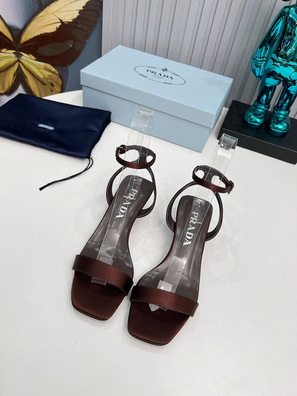 Prada Satin Sandals