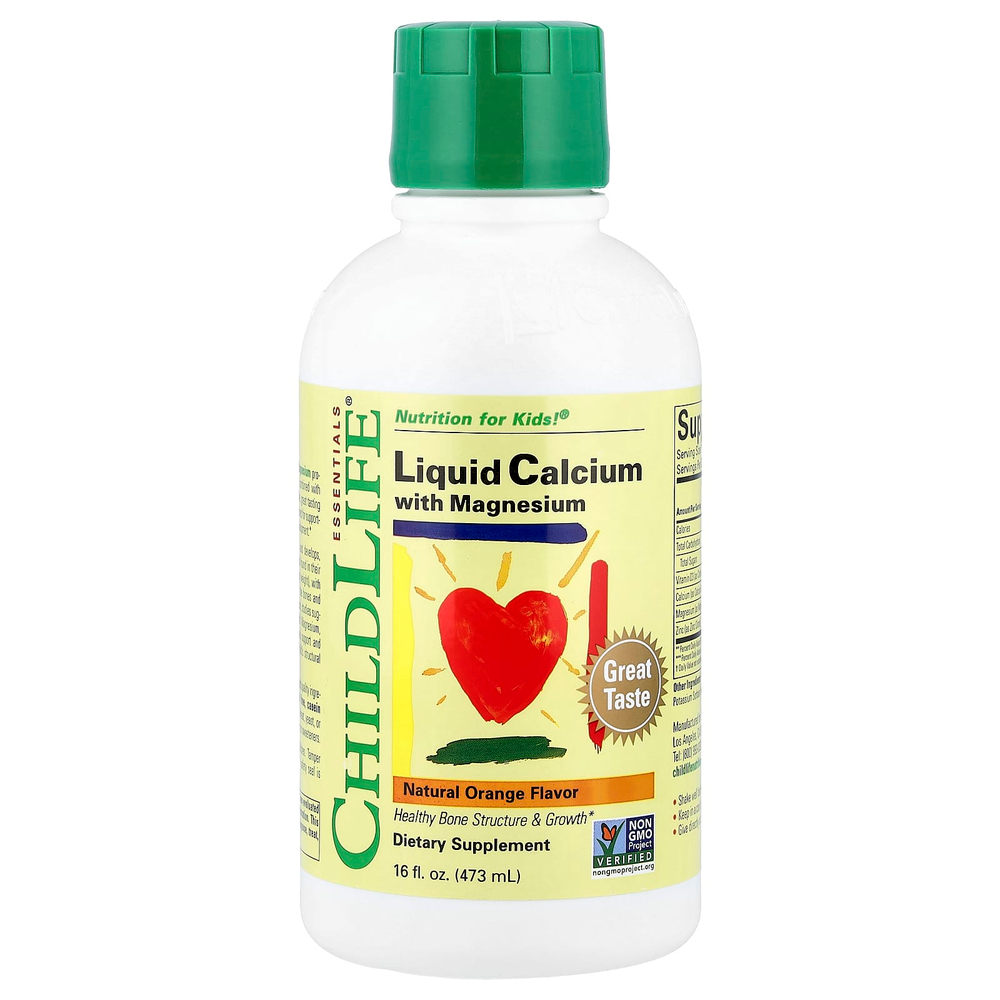 ChildLife Essentials, жидкий кальций с магнием, с натуральным апельсиновым вкусом, 474 мл (16 жидк. унций)