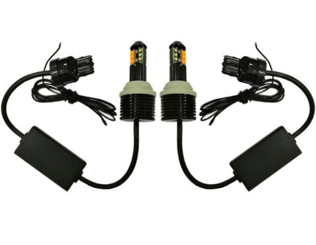 ДХО в поворотники LED S25 (7440) 40W CREE, ДХО+Поворот (Белый+Желтый) 12V (комплект, 2шт)