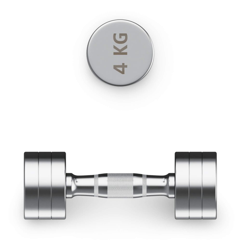 Гантель UNIX Fit PRO круглая хромированная 4 кг, 2 шт.