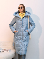 Пальто  демисезонное "Анель" голубой