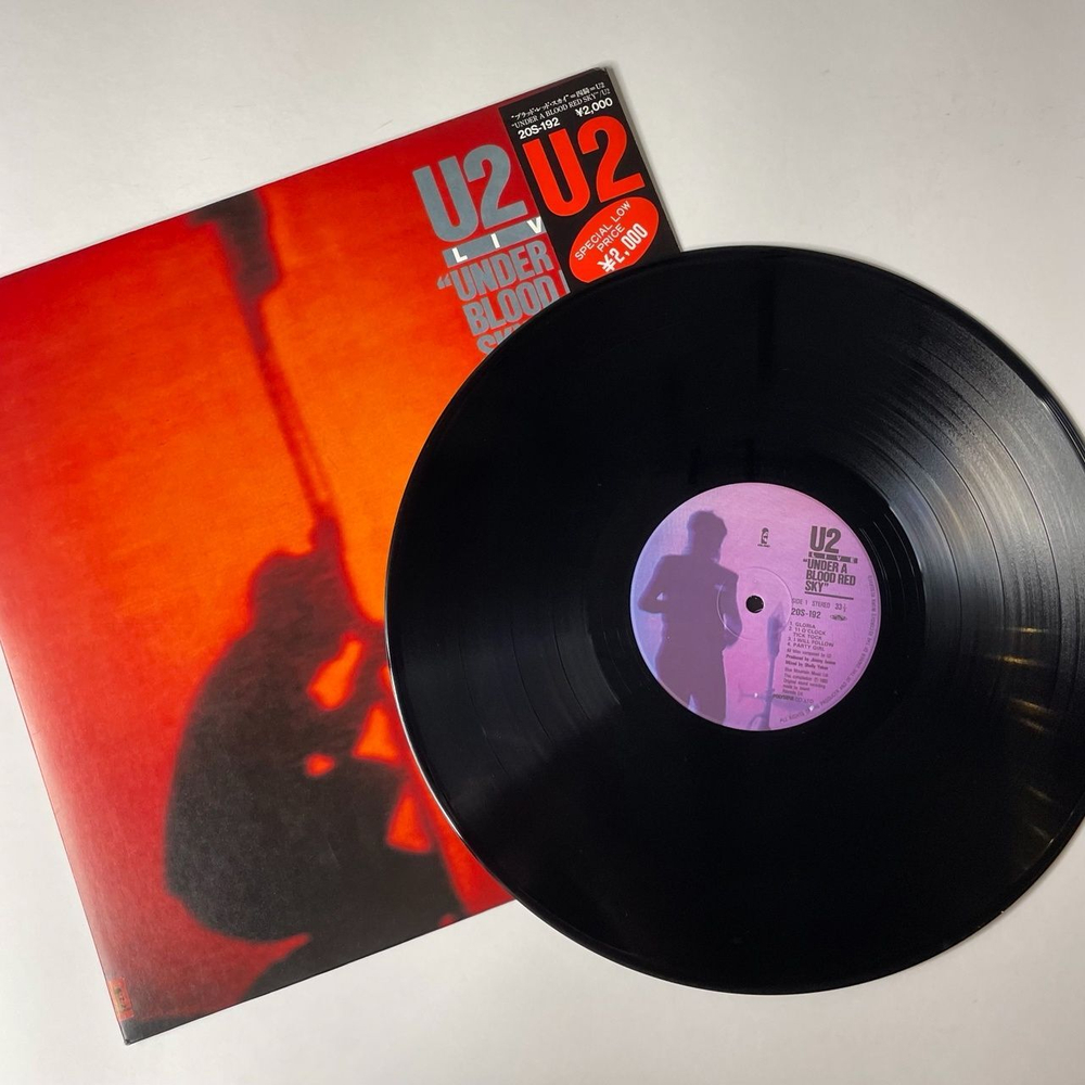 Винтажная виниловая пластинка LP U2 Live Under A Blood Red Sky (Japan 1983) (Obi)