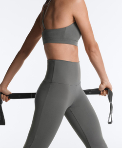 OYSHO Брюки клеш с высокой посадкой Flare Comfortlux High Rise, светло-серый