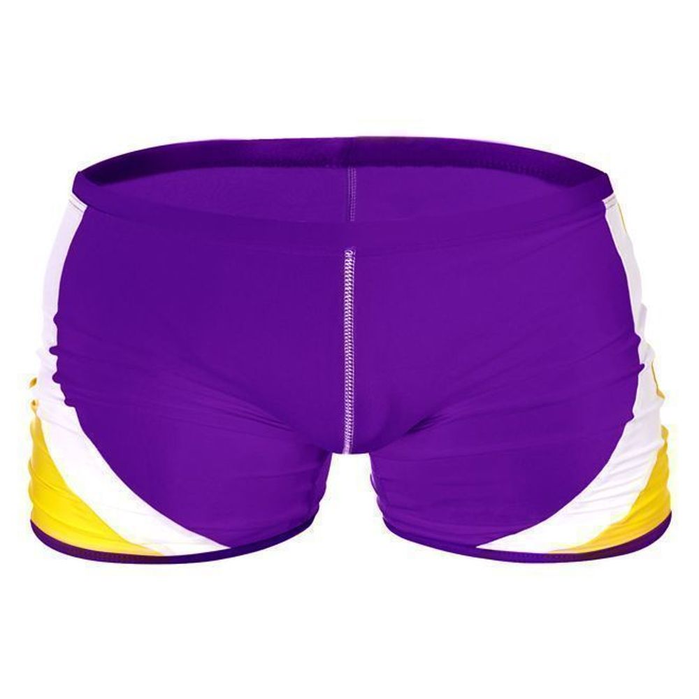 Мужские плавки фиолетовые с желтыми полосами Aussiebum