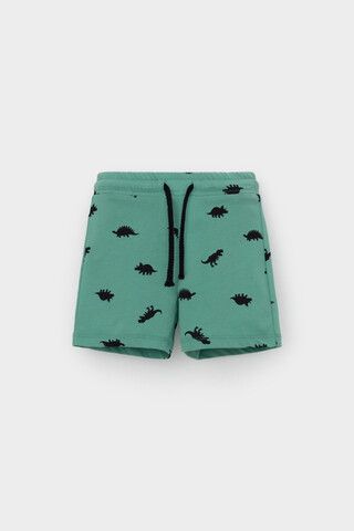 шорты  для мальчика  КР 400666/малахитово-зеленый,дино к558